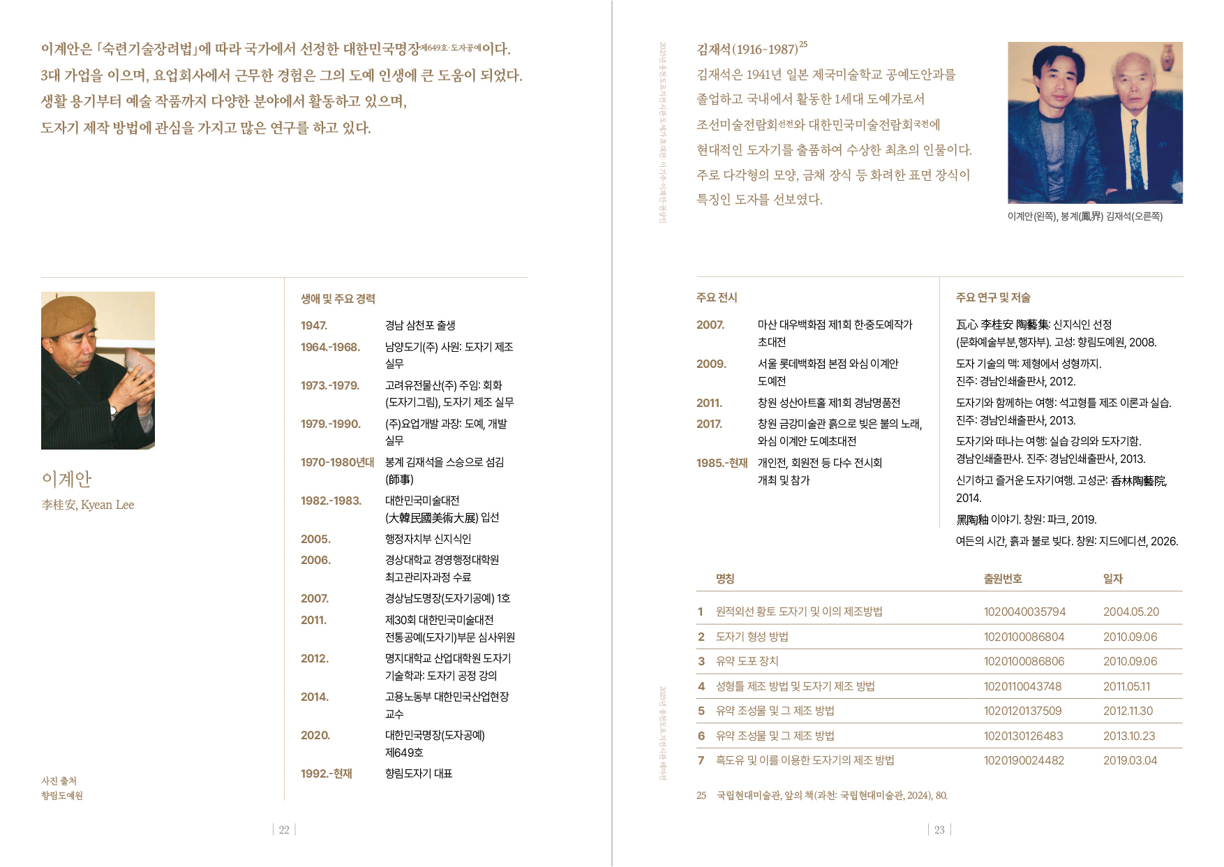 2025년 웅천도요지전시관 도예가 초대전 도록
